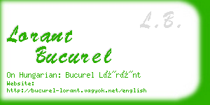 lorant bucurel business card